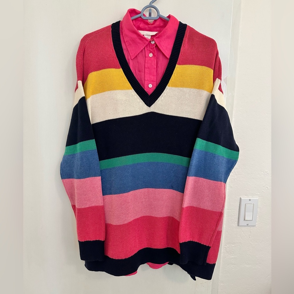 CHAPS striped Sweater Size 2X NWT